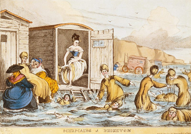Sea-bathing in Brighton during the Regency
