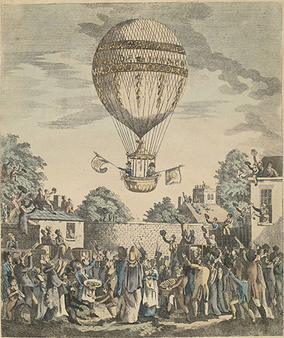Sadler ascending in his balloon, 1811